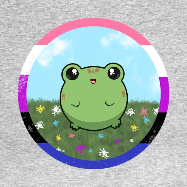 Pride Froggo (Genderfluid) by GummiFrogArt